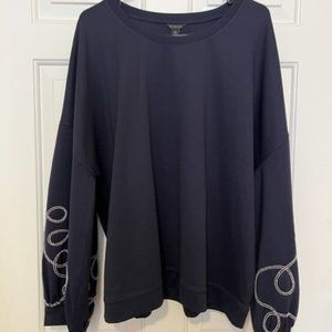 Ann Taylor Blue Sweatshirt XXL